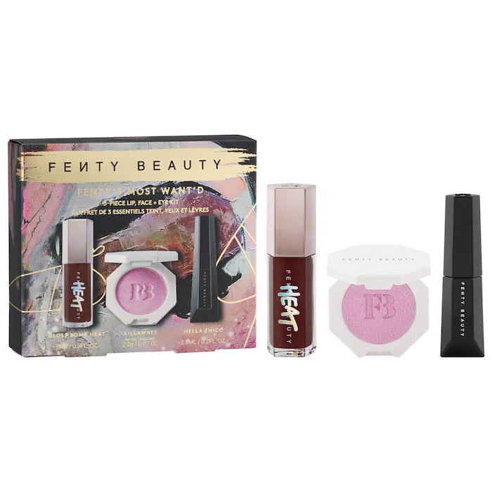 Fenty's Most Want'd: 3-Piece Lip, Face + Eye Kit - Fenty Beauty by Rihanna