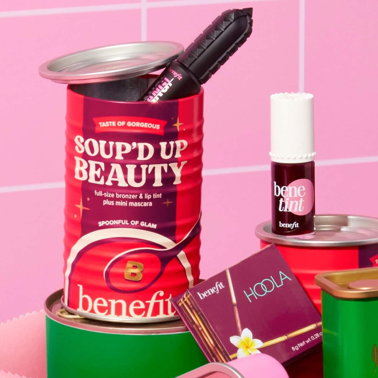Benefit - Soup'd Up Beauty - Benetint, Hoola Bronzer and Mini BADgal BANG! Trio