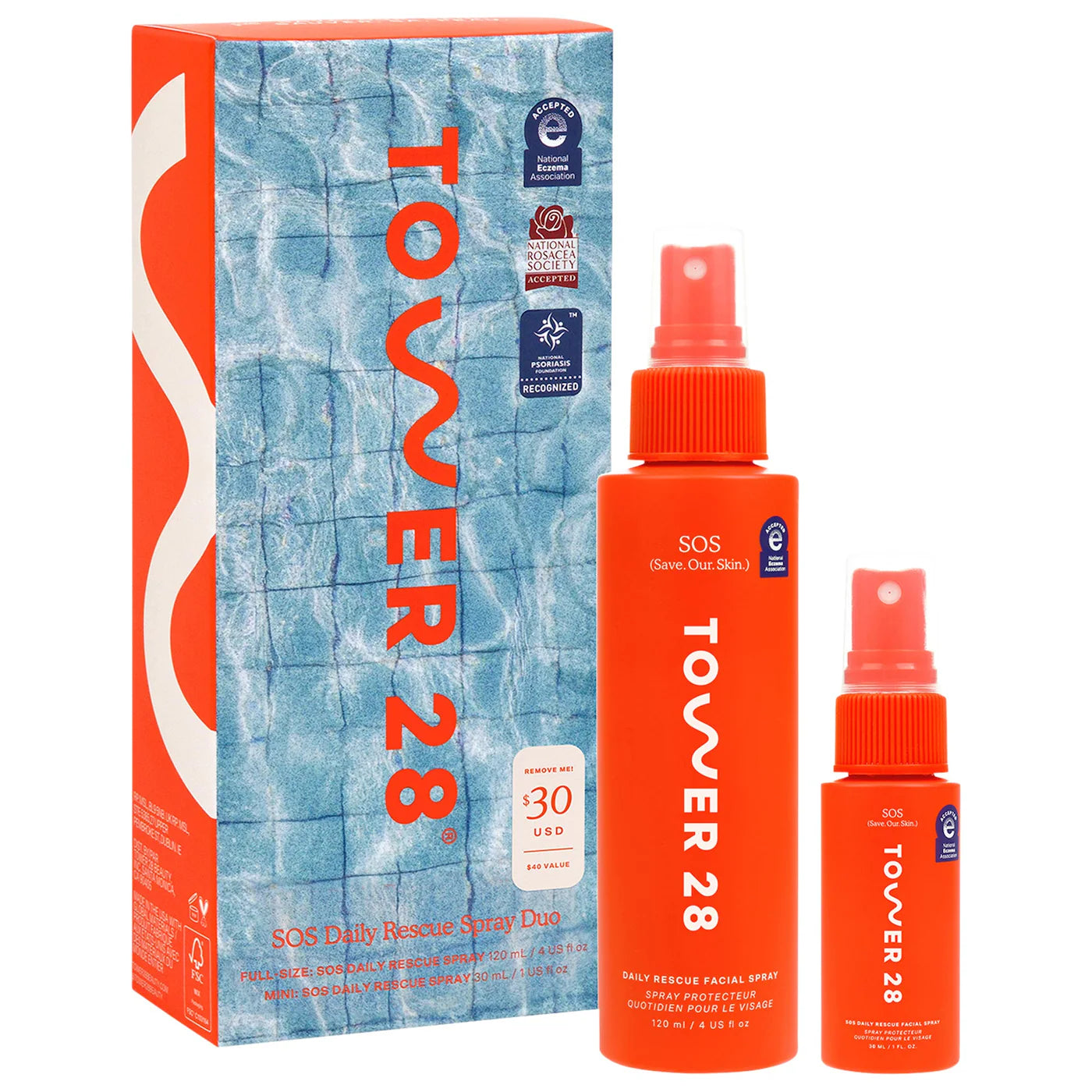 Tower 28 Beauty - SOS Hypochlorous Acid Spray Duo Skincare Set